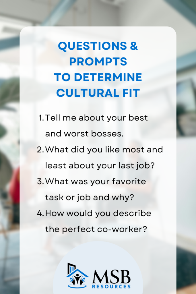 How to screen candidates for cultural fit - MSB Resources