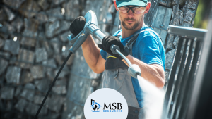 Maintenance Man outside of the apartment area